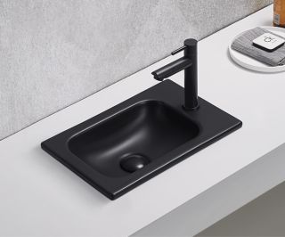 Раковина Gid Bm3340 72203 встраиваемая сверху черная матовая 40.5x26x10